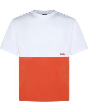 K-Way Colourblock T-Shirt - White