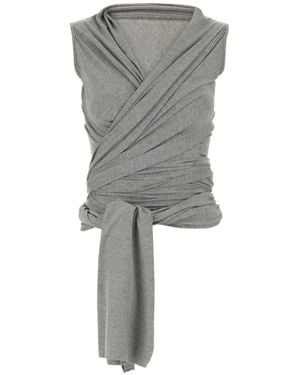 GIMAGUAS Ashley Wrap-Design Top - Grey