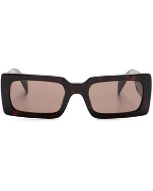 Prada Tortoiseshell Rectangle-Frame Sunglasses - Brown