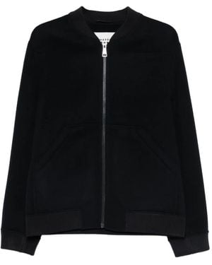 Amaranto Veste Zippée À Poche Poitrine - Noir