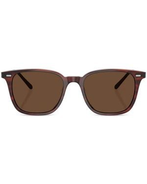 Oliver Peoples Square Frame Sunglasses - Brown