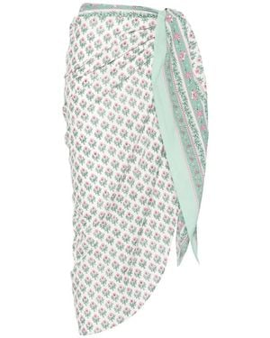 MC2 Saint Barth Floral-Print Sarong - White
