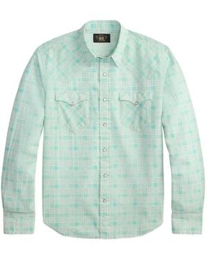 RRL Chemise À Carreaux - Blue