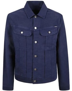 Tom Ford Buttoned Denim Jacket - Blue