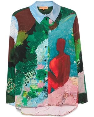 Stine Goya Camisa de manga larga - Verde