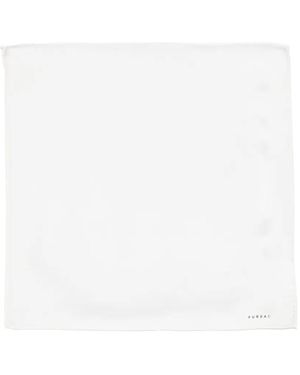 Fursac Silk Square Pocket - White
