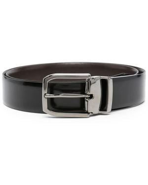 BOGGI リバーシブル レザーベルト - ブラック