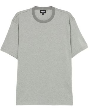 Giorgio Armani T-Shirt Mit Rundem Ausschnitt - Grau
