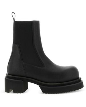 Rick Owens Beetle Bogun Leather Chelsea Boots - Black