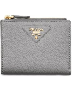 Prada ファスナー財布 - グレー