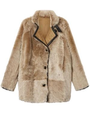 Isabel Marant Rema Mantel Aus Shearling - Natur