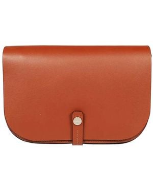 Il Bisonte Schultertasche mit Klappe - Orange
