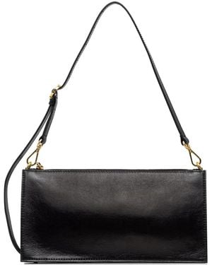 Pollini Logo-Patch Zip-Top Tote Bag - Black