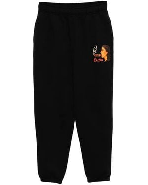 Melt Graphic-Print Track Trousers - Black