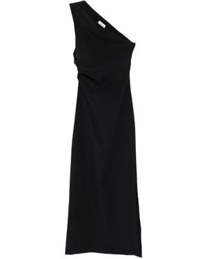 P.A.R.O.S.H. One-Shoulder Maxi Dress - Black