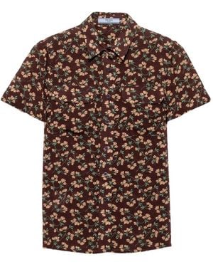 Prada Camicia A Fiori - Marrone