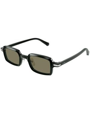 Cartier Occhiali Da Sole Rettangolari - Nero