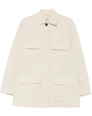TOTEME Flap-Pocket Coat - White