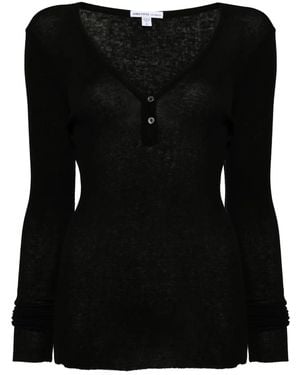 James Perse Ribbed Top - Black