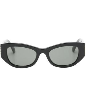 Gucci Logo-Detail Geometric Sunglasses - Grey