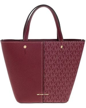 MICHAEL Michael Kors Medium Flora Monogram Panelled Tote Bag - Purple
