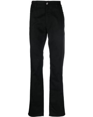 Billionaire Logo-Patch Slim-Fit Jeans - Black