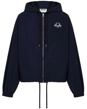 Moschino ジップアップ ボンバージャケット - ブルー