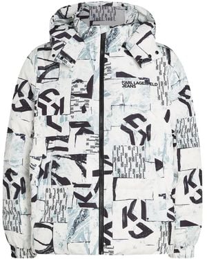 Karl Lagerfeld Gefütterte Jacke mit Print - Grau