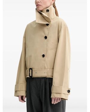Won Hundred Stand-Neck Belted Jacket - Natural