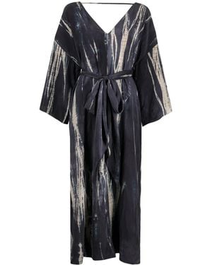 Voz Kleid Mit Abstraktem Muster - Schwarz