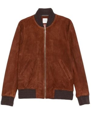 Paul Smith Suede Zip-Fastening Jacket - Brown