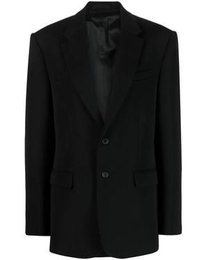 Wardrobe NYC Relaxed-Fit Single-Breasted Blazer - Black