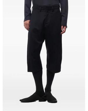 Omar Afridi Curved-Seam Tailored Shorts - Black