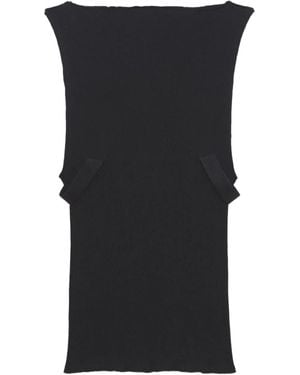 Baserange Top Lud Con Ruches - Nero