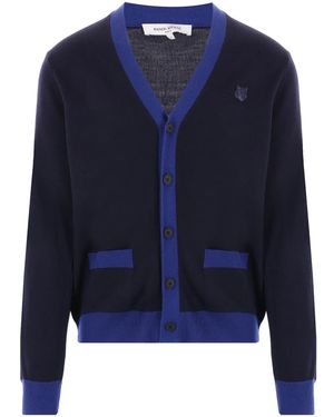 Maison Kitsuné Bold Fox Head カーディガン - ブルー