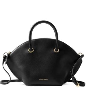 Claudie Pierlot Bolso De Piel Suave Con Anillas Doradas - Negro