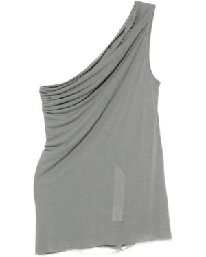 Rick Owens Athena draped one-shoulder top - Grau