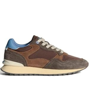 HOFF 30M City Amsterdam Panelled Lace-Up Trainers - Brown