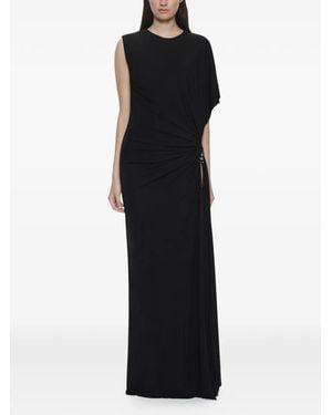 Christopher Esber Bezel Quartz Draped Tank Maxi Dress - Black