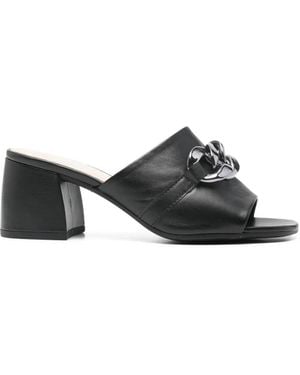 Gabor 81.712 Chain-Embellished Mules - Black