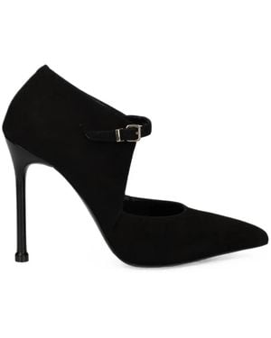 Albano Suede Pointed-Toe Pumps - Black