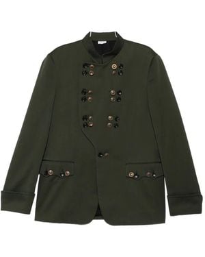 Comme des Garçons Double-Breasted Button-Detail Jacket - Green