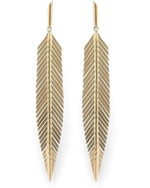 CADAR Feather Drop Earrings - Metallic