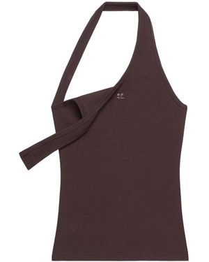 Courreges 90's リブ タンクトップ - パープル