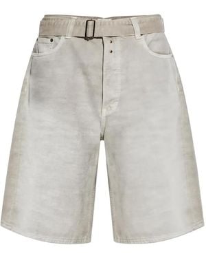Haikure Herren Belted Denim Shorts - White
