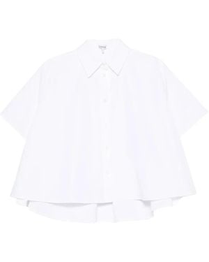 Loewe Camisa Con Logo Bordado - Blanco