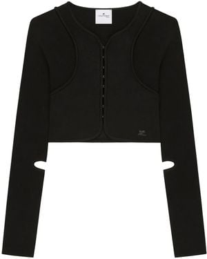 Courreges Scuba Knitted Jacket - Black