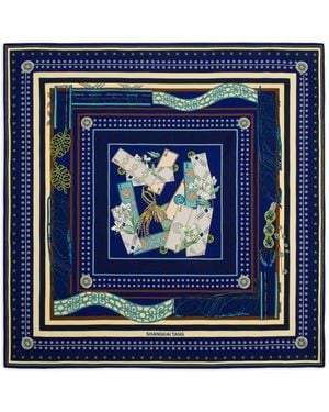 Shanghai Tang Fular A Winning Hand - Azul