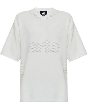 adidas X Arte Antwerp Perforated-Logo T-Shirt - White