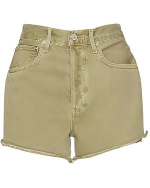 Citizens of Humanity Marlow Raw-Edge Shorts - Green